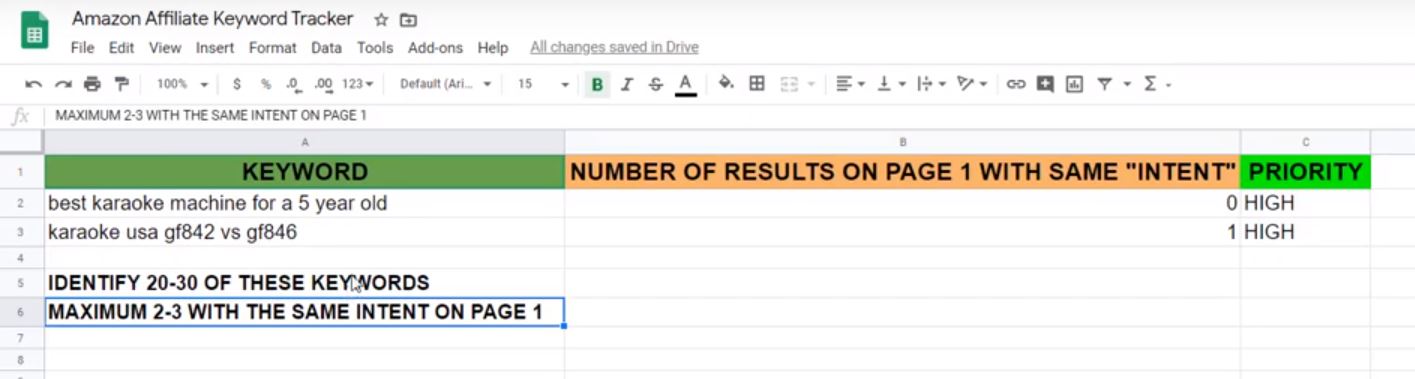 Building an Amazon Affiliate Site: Tracking your keywords