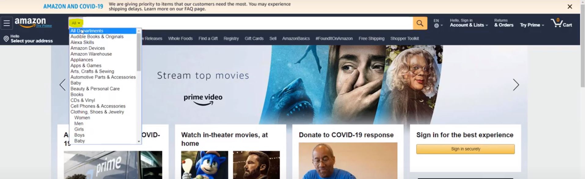 Building an Amazon Affiliate Site: Searching on Amazon Screenshot