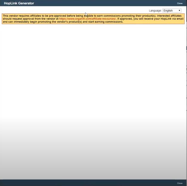 Affiliate Site Takeaway: Clickbank Approval Message
