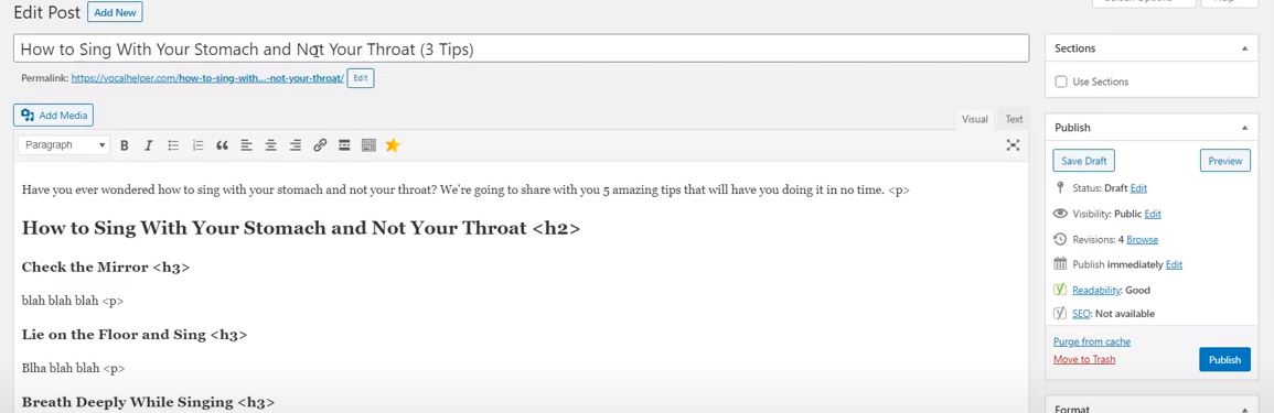 Clickbank Site Tip: Formatting your Blog Post
