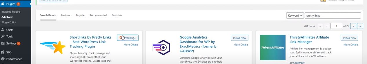 Affiliate Site Tip: Installing Pretty Links