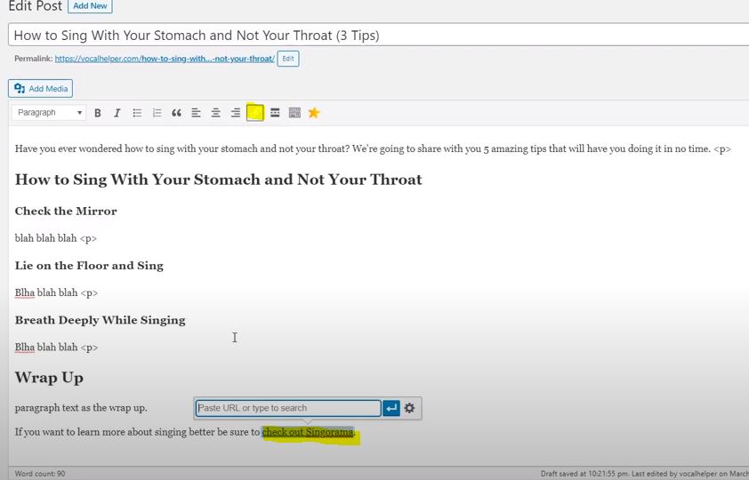 Clickbank Site Tip: How to Make a Link in WordPress