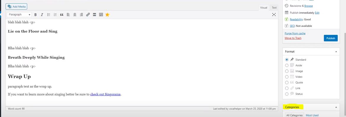 Clickbank Site Tip: Putting your Post in the Right Categories