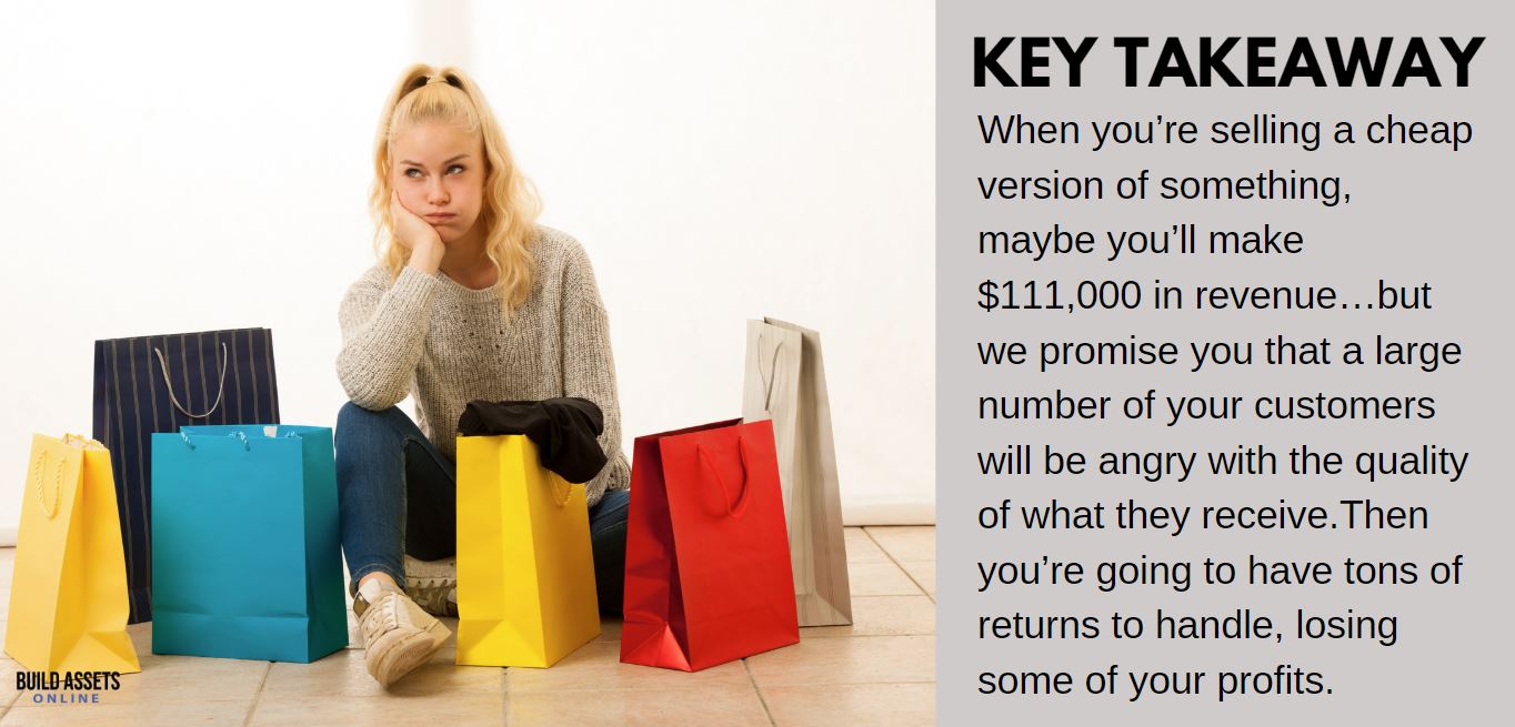 Dropshipping Airpods Tip: When you’re selling a cheap version of something, maybe you’ll make $111,000 in revenue…but we promise you that a large number of your customers will be angry with the quality of what they receive.Then you’re going to have tons of returns to handle, losing some of your profits. 