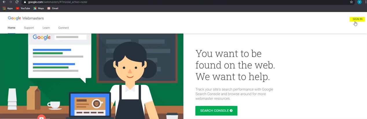 Clickbank Site Tip: Signing in to Google Webmaster Console