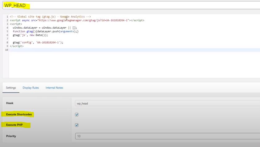 Building an Affiliate Site Tip: Setting up the WP Hook and Head