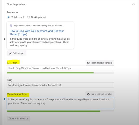 Clickbank Site Tip: Yoast SEO Title and Meta Description